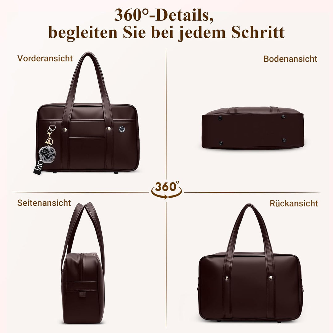 DIRRONA Damen Schultertasche Japanische Schule Handtasche Lässig Kawaii JK Tasche Grosse PU Leder Da