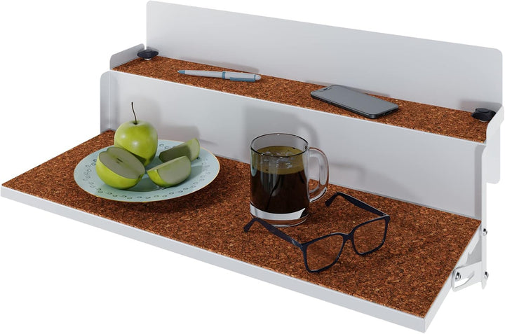LEVIRA Beistelltische, Balkonhängetisch Klappbar, Balkontisch Hängetisch ForFun, 64 x 35 x 29 - Weis