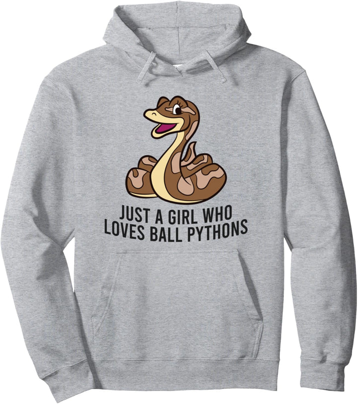 Nur ein Mädchen, das Ball Python Snakes liebt Pullover Hoodie