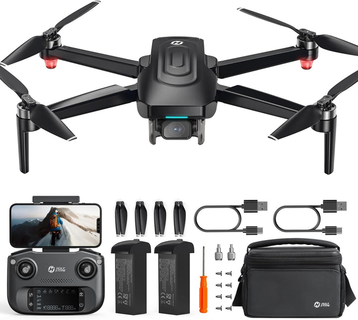 Holy Stone GPS Drohne mit Kamera 4K EIS für Erwachsene, HS175G RC Quadrocopter mit 60 Min, Lang Flug