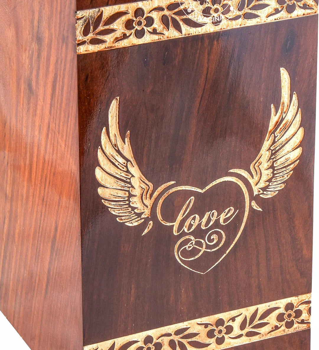 Rosewood Urnen für menschliche Asche für Erwachsene, gross – Holzurne für Columbarium – Beerdigungsu
