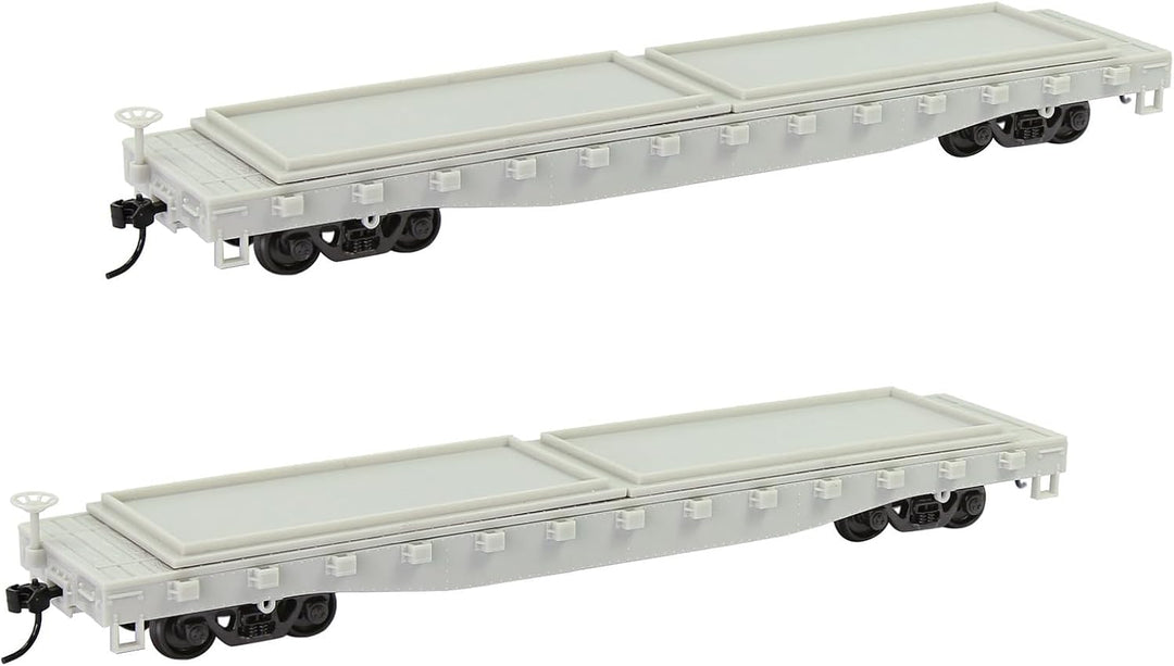 Evemodel 2 Set Spur H0 1:87 Flachwagen Modell Eisenbahn Güterwagen Waggon Unbemahlte Klebstoff Blank