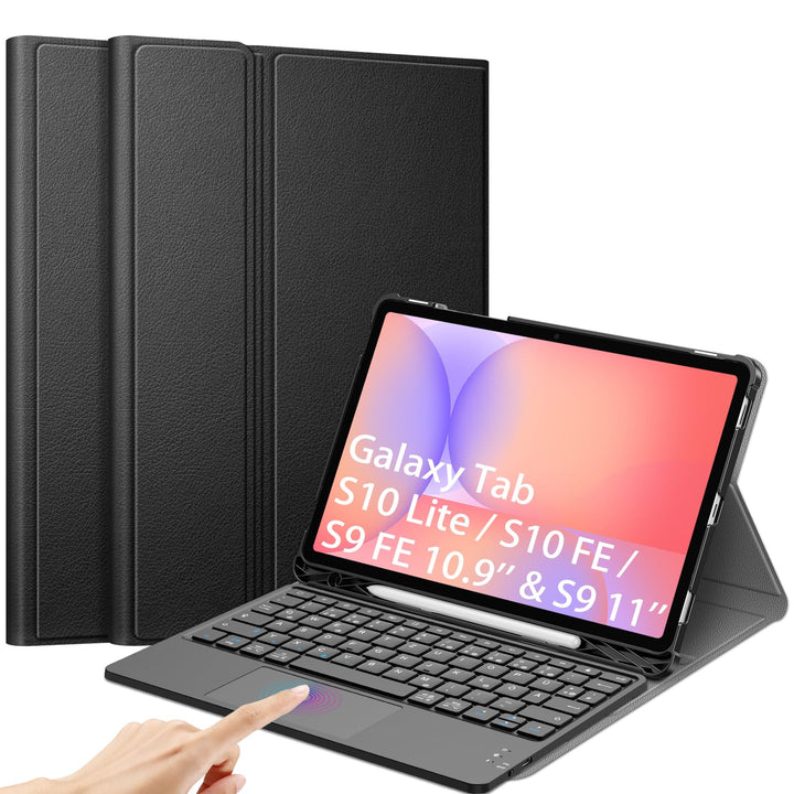 FINTIE Tastatur Hülle für Samsung Galaxy Tab S10 Lite/S10 FE/S9 FE 10.9" & S9 11" Tablet, Deutscher