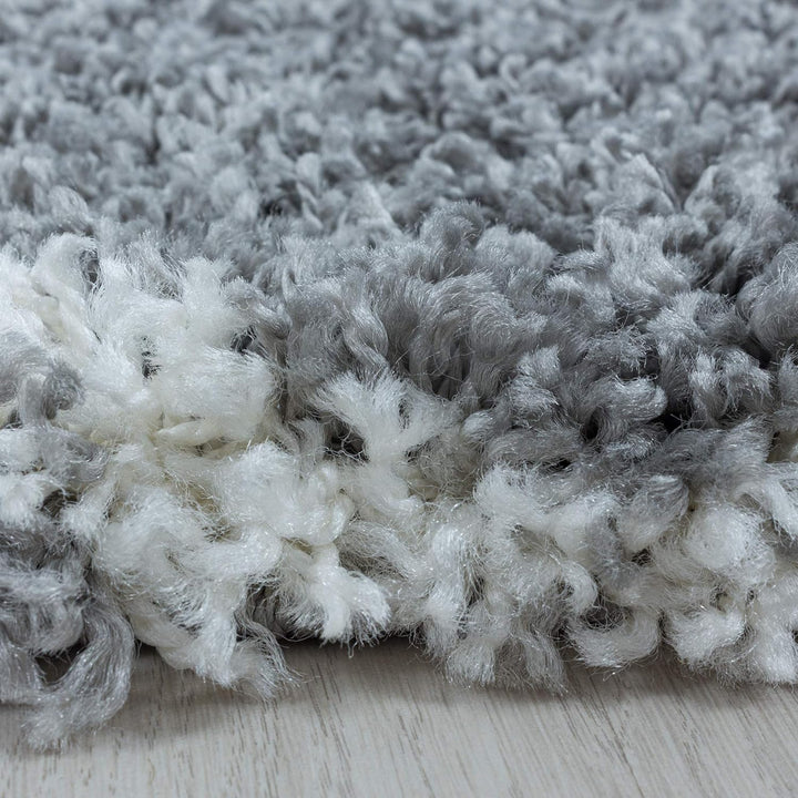 Hochflor Rund Teppich Wohnzimmer im Skandinavischen Stil Skandinavisches Design Flauschiger Langflor