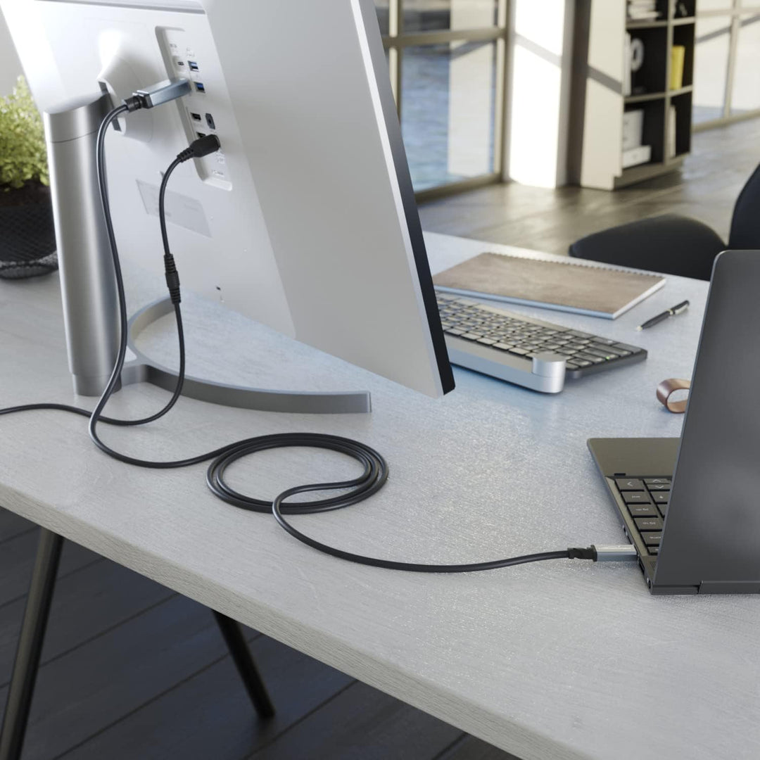 KabelDirekt – 8K USB C auf DisplayPort 1.4 Adapter Kabel mit bruchfesten Vollmetall-Steckern – 1,8 m
