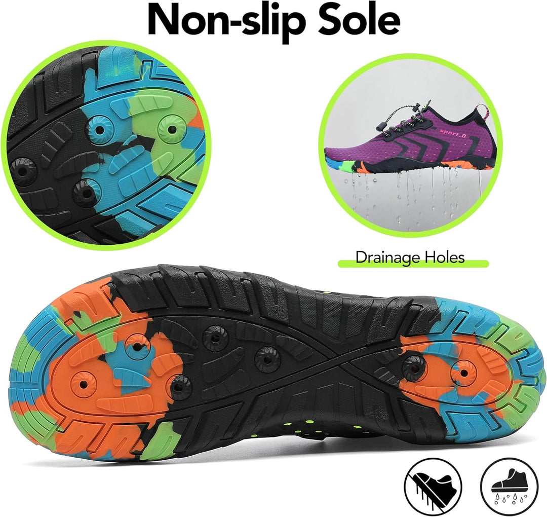 SAGUARO Badeschuhe Strandschuhe Aquaschuhe Wasserschuhe Surfschuhe Schwimmschuhe für Damen Herren Ki