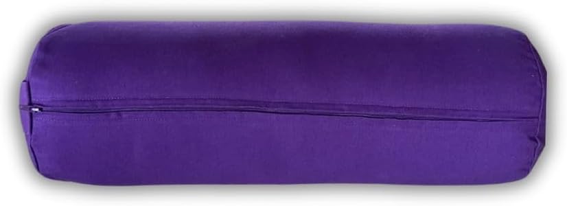 Kleiner Yoga-Kapok-Bolster, biologisch, 50 x 17 cm, violett