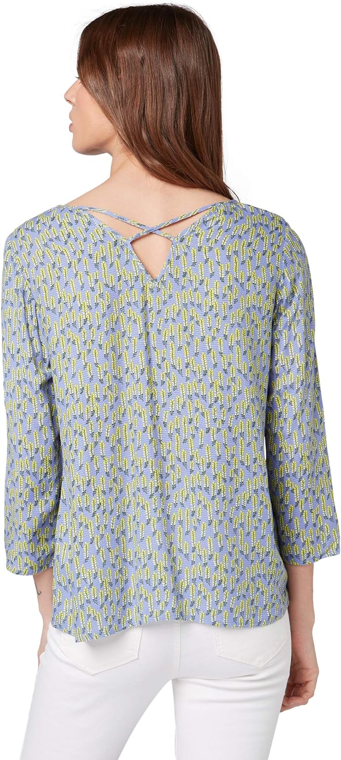 TOM TAILOR DENIM Blusen, Shirts & Hemden Tunikabluse mit Blumenmuster Lilac Flower Print, S