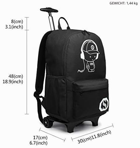 KONO Kinderrucksack Rucksack Backpack Schulrucksack Gepäck Koffer Kabine Rädern Trolley Reise Rädern