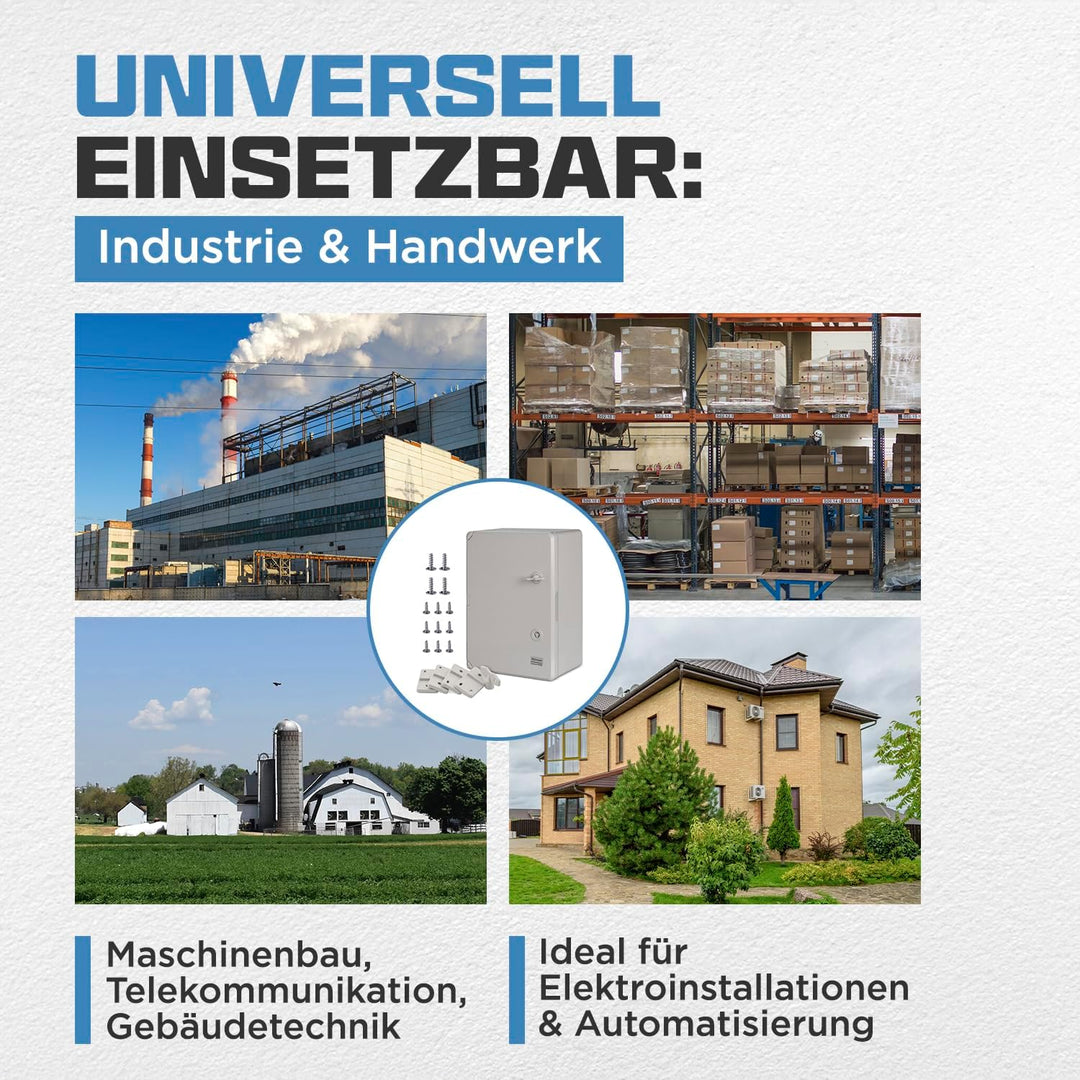BOXEXPERT ABS Kunststoff Gehäuse Fleet Schaltschrank IP65 grau/transparent (ABS, 350x250x150mm