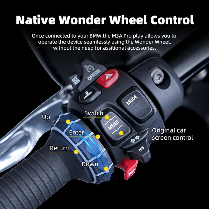 Motorradnavi für BMW, 5 Zoll Kabellos Apple CarPlay &amp; Android Auto Display, Native Wonder Wheel Steu