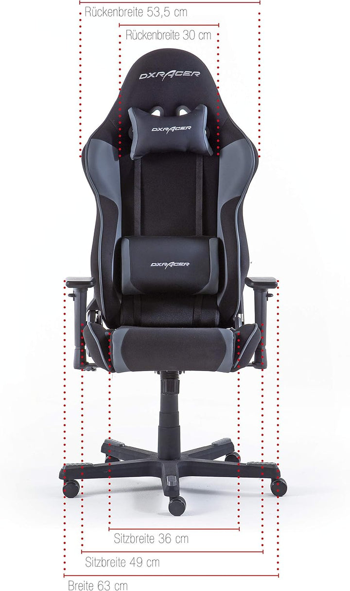 Robas Lund DX Racer OH/RW86/NG R2 Gaming Stuhl XXl für Grosse Gamer bestens geeignet, mit Wippfunkti