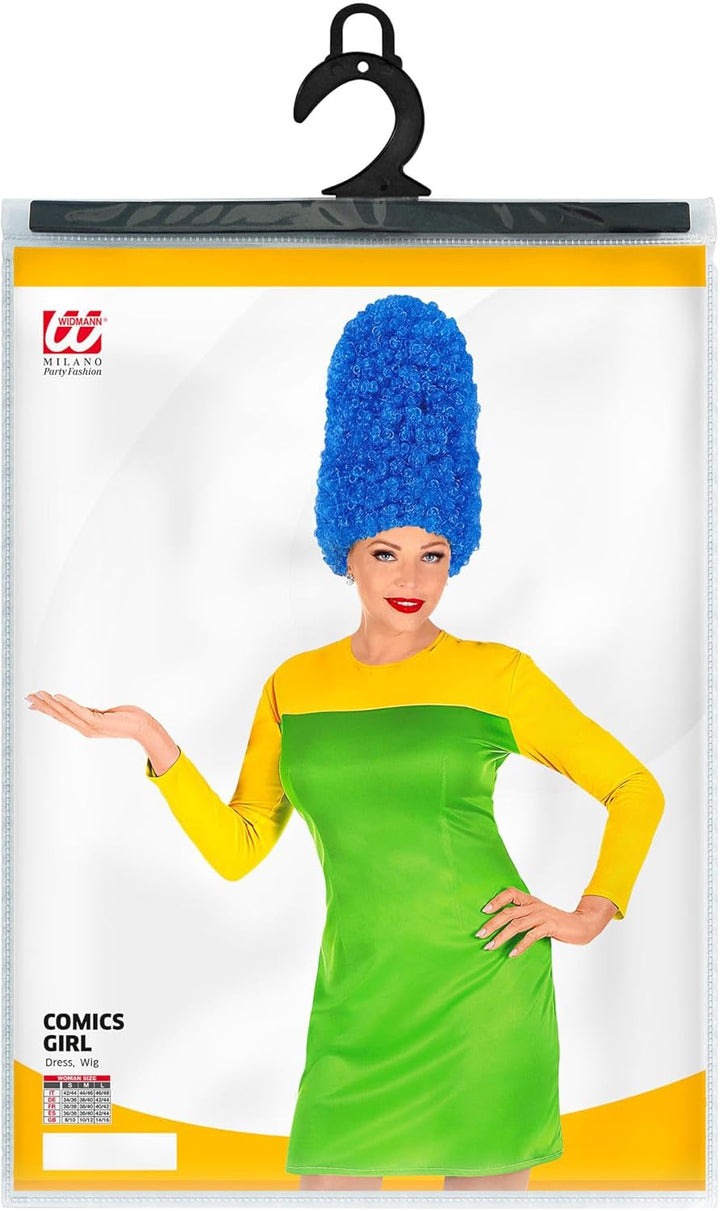 W WIDMANN MILANO Party Fashion - Kostüm Comic Girl, Kleid und Perücke, Faschingskostüme, M