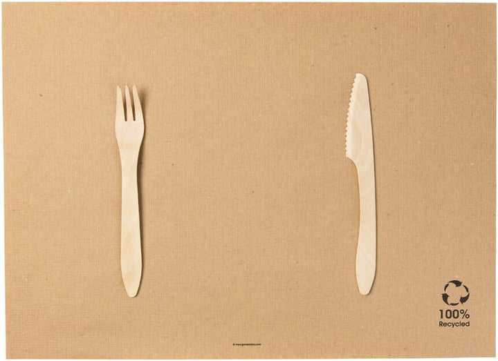 BIOZOYG Papiertischset aus Recyclingpapier I Platzdeckchen eckig Tischset Platzset Papier 500 Stück