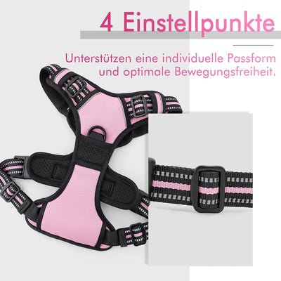 rabbitgoo Hundegeschirr Mittelgrosse Hunde Anti Zug Geschirr Hund mit Kontrolle No Pull Verstellbar