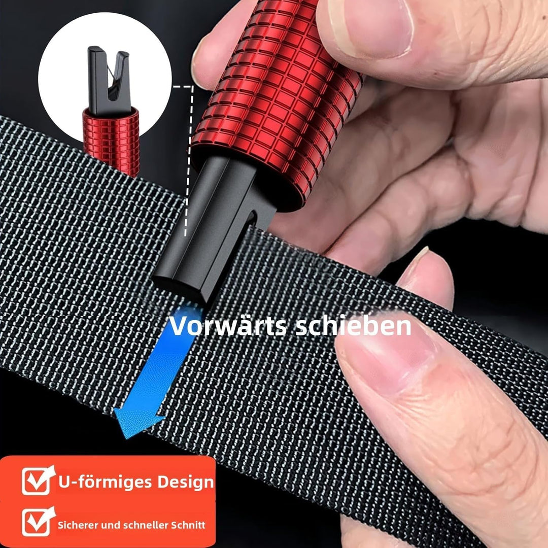 3er-Set 2-in-1-Gurtschneider Notfallhammer – Tragbarer Scheibenbrecher und Sicherheitsgurtschneider