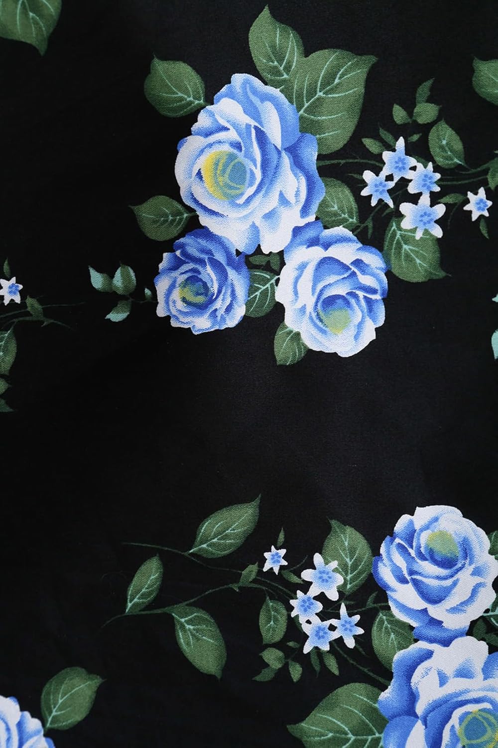 AXOE Damen 50er Jahre Rockabilly Kleid mit Blumenmuster Ärmellos M Farbe12, M Farbe12