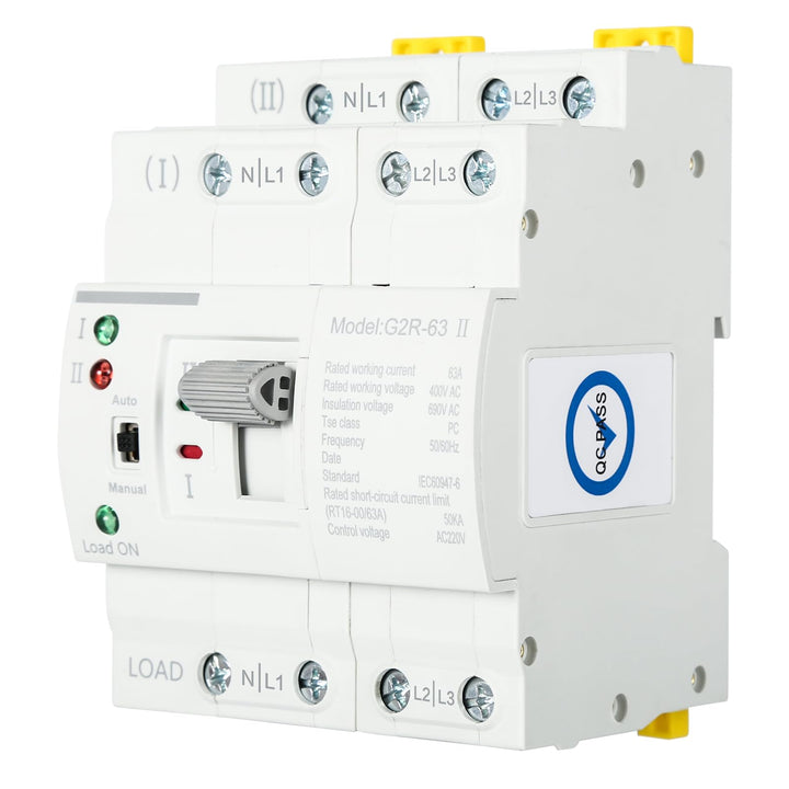 DEWIN Transferschalter, automatischer Transferschalter G2R 63A DIN-Schiene ATS Dual Power Automatisc