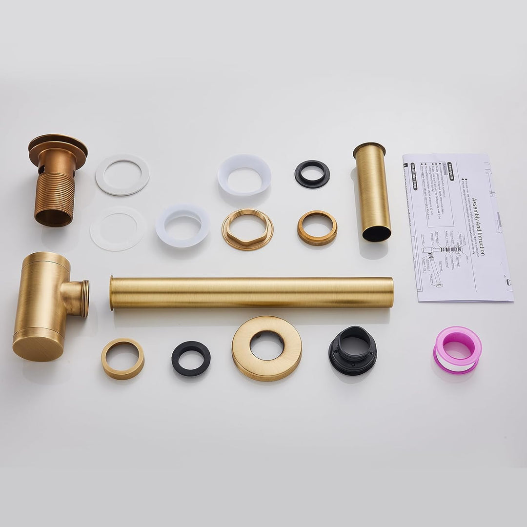 Siphon Universal für Waschbecken & Waschtisch, KEOKBON Syphon & Pop up Ventil Ablaufgarnitur mit Übe