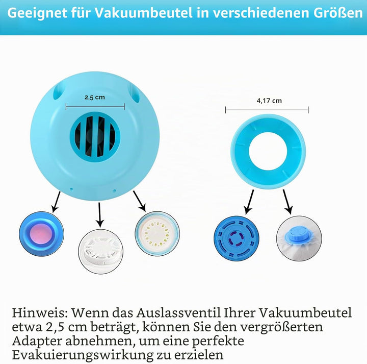 Vakuumpumpe für Vakuumbeutel Vakuumpumpe Elektrische für Vakuumbeutel Hellblau Vacuum Pump, Hellblau