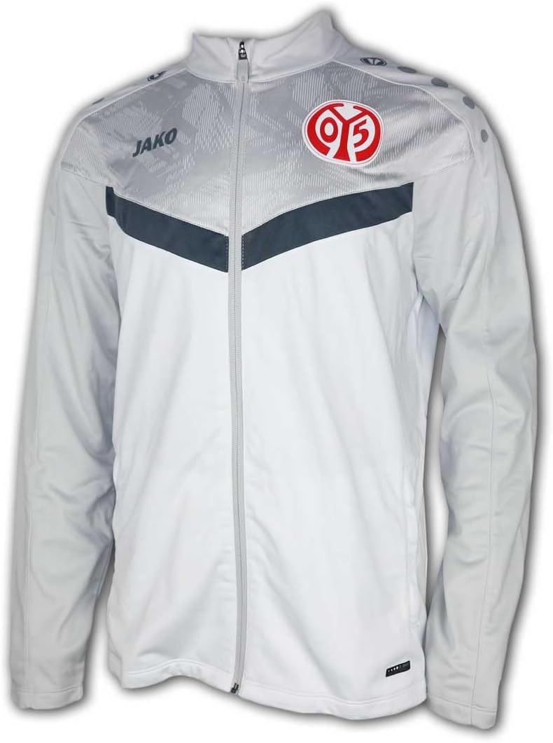 JAKO FSV Mainz 05 Einlaufjacke 24 25 weiss M05 Fan Jacke Anthem Jacket 3XL, 3XL