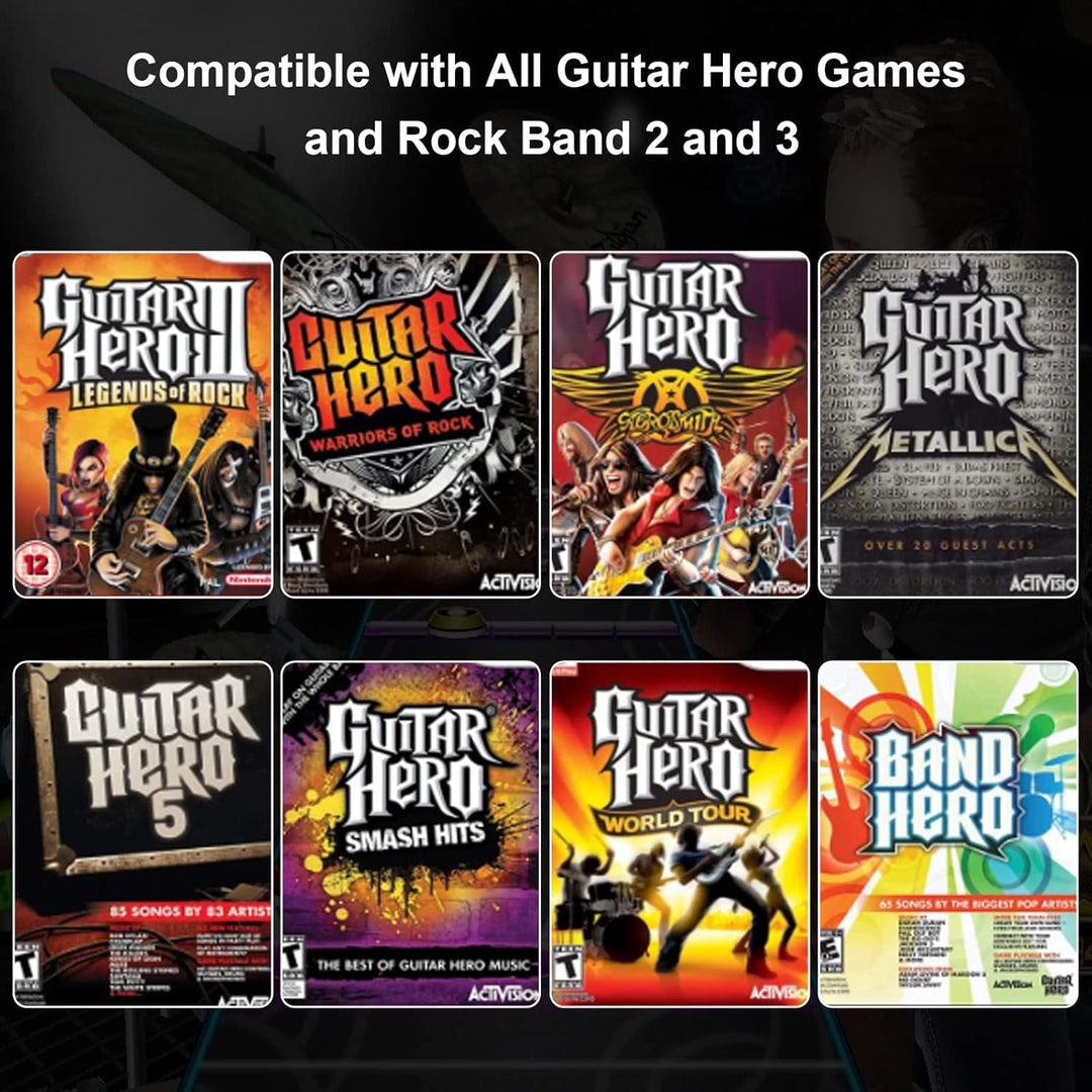 DOYO Guitar Hero Wii Gitarre Abnehmbare kabellose Gitarren Controller (M-Weiss), M-Weiss