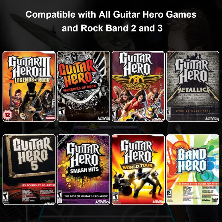 DOYO Guitar Hero Wii Gitarre Abnehmbare kabellose Gitarren Controller (M-Weiss), M-Weiss