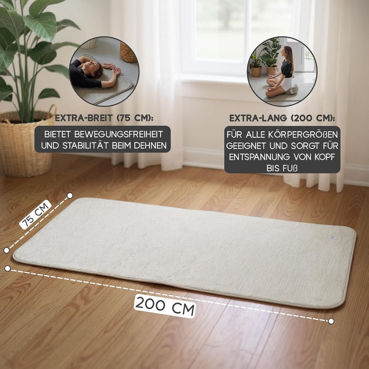 Yogamatte Schafwolle | Natürlich Merino Wolle Trainingsmatte | Yogamatte rutschfest | Hautfreundlich