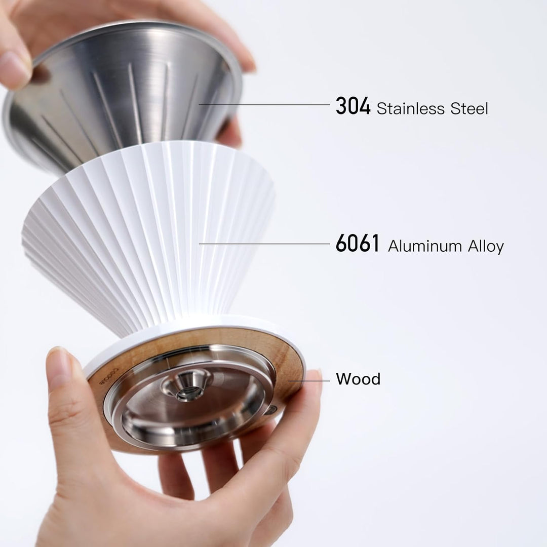 Pour Over Coffee Dripper Drip Coffee Pour Over Maker With Night Light Customized Blossom Coffee Trun