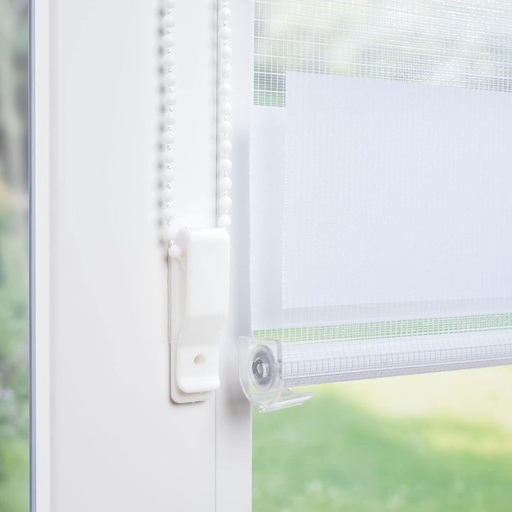 Liedeco® Duo Rollo Klemmfix - 80 x 160 cm/transparent lichtdurchlässig Blickdicht/stufenlos verstell