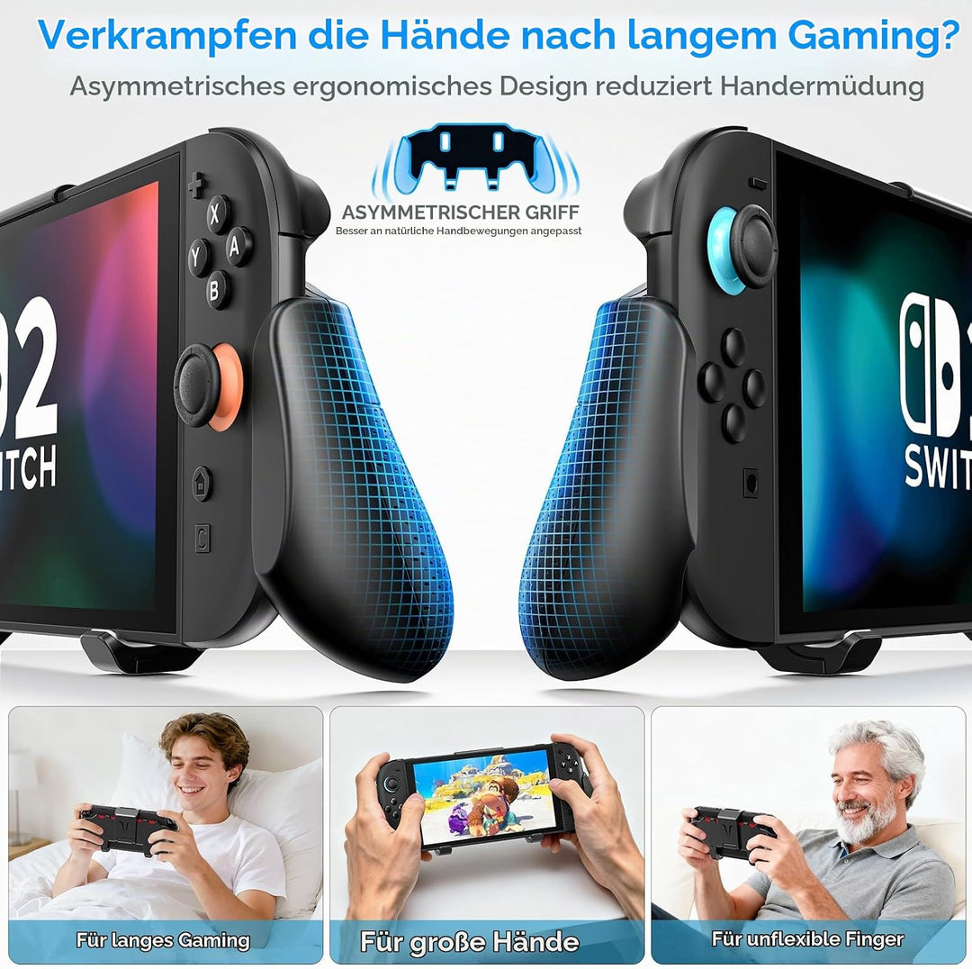 OIVO Switch 2 Grip Case mit verstellbarem Ständer, Ergonomischer Switch 2 Griff kompatibel mit Ninte
