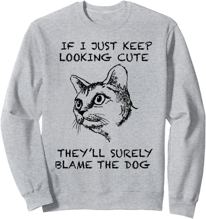 Munchkin Katze Zitat Hand gezeichnete Kunst Sweatshirt