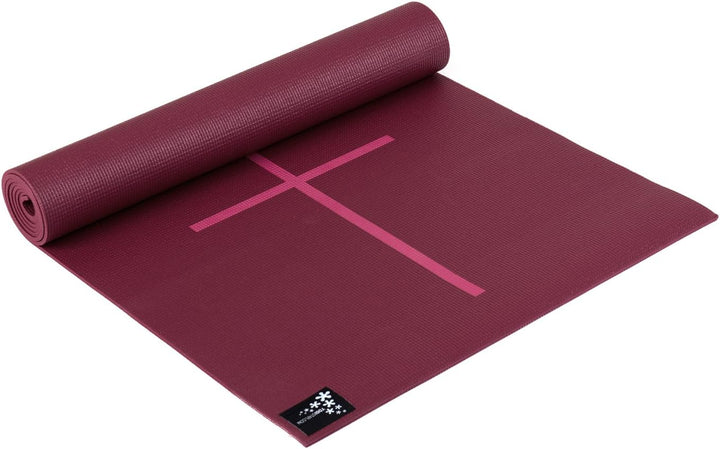 Yogistar Yogamatte Plus Alignment - rutschfest - 3 Farben Bordeaux