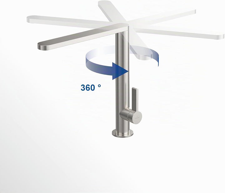 Villeroy &amp; Boch Finera Square | Hochdruck | Einhand-Küchenarmatur | Edelstahl massiv | 927100LC Squa