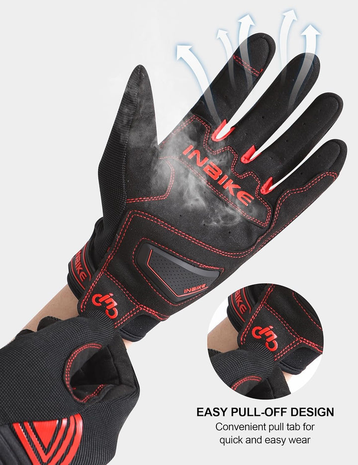 INBIKE Motorrad Handschuhe Motocross Sommer EUDE Foam Schutz Atmungsaktiv Touchscreen Motorradhandsc