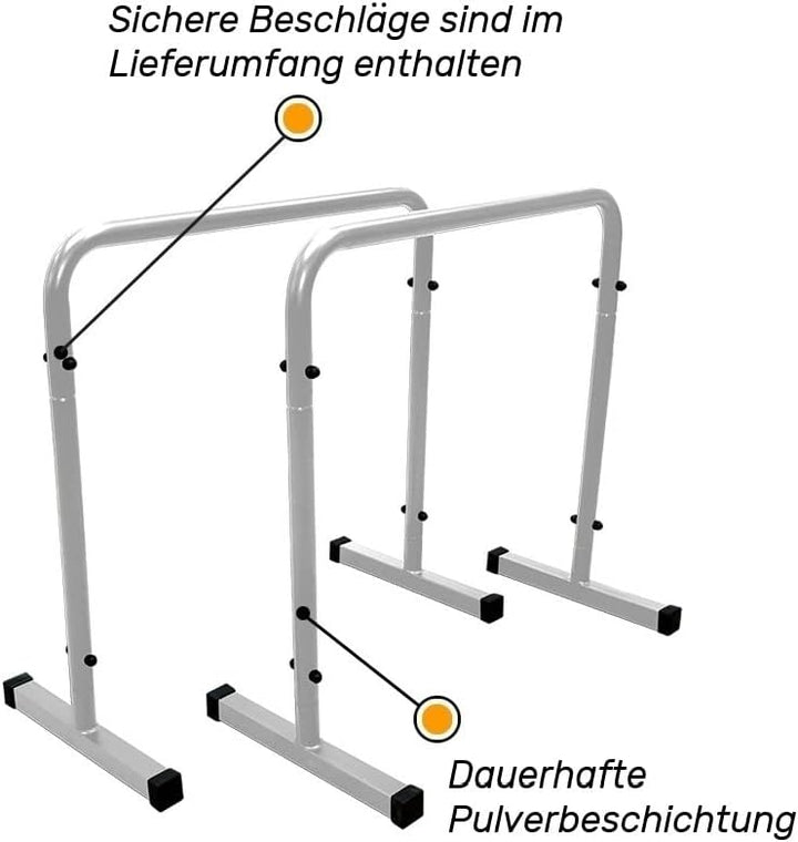 Untitled Dip Barren | Highlets - Paralets 2 in 1 | Dip Station | Workout | Trainingsgerät für Heim G