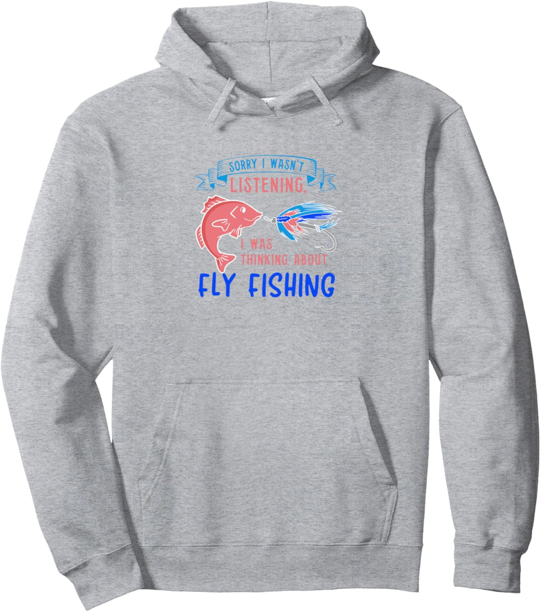 Nachdenken über Fliegenfischen Fisherman Angler Pullover Hoodie