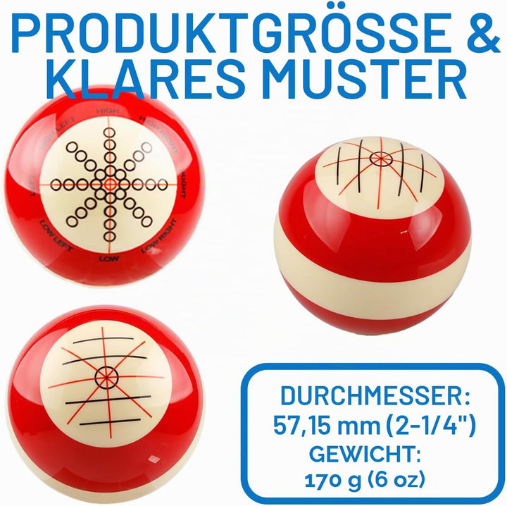 Billards Cue Balls, 57,2 mm Harz Billard Kugeln Dot Spot Training Cue Ball Pool Standard Trainingsba