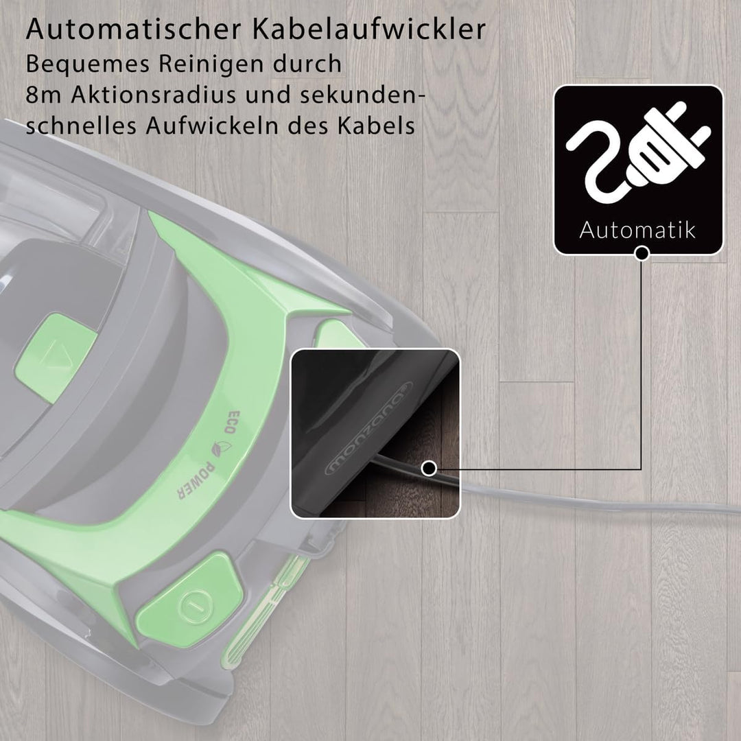 Monzana® Staubsauger Beutellos Tierhaare 900 Watt Zyklon 1,5L Staubbehälter Haushalt Bodenstaubsauge