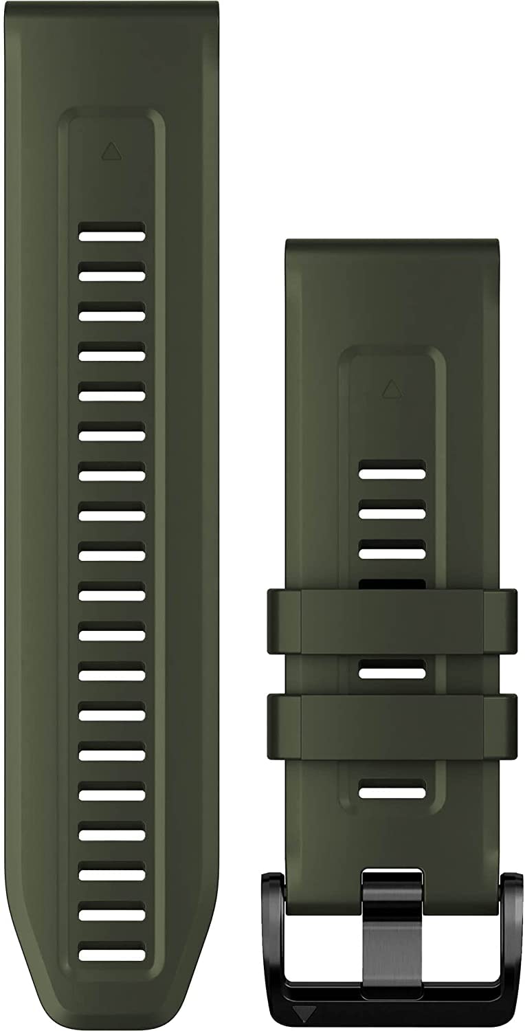 Garmin Quickfit Armband, 26mm, Silikon, Moosgrün, passend für Fenix 5X/6X/7X Serie, Enduro 1/2, Tact