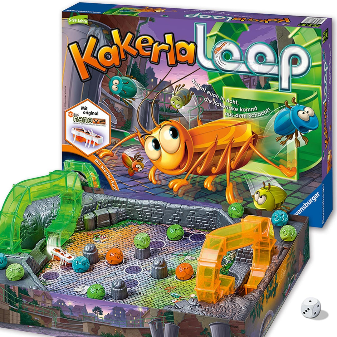 Ravensburger - Kakerlaloop 21123 - Aktionspiel mit elektronischer Kakerlake für Gross und Klein, Fam