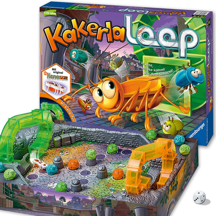 Ravensburger - Kakerlaloop 21123 - Aktionspiel mit elektronischer Kakerlake für Gross und Klein, Fam
