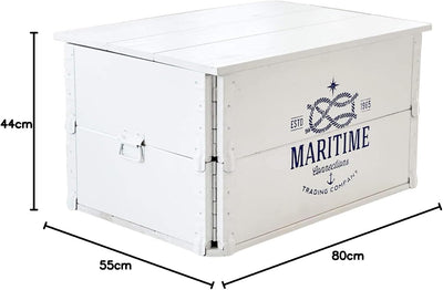 Uncle Joe´s Truhe Maritime Couchtisch Truhentisch im Vintage Shabby chic Style aus Massiv-Holz in We