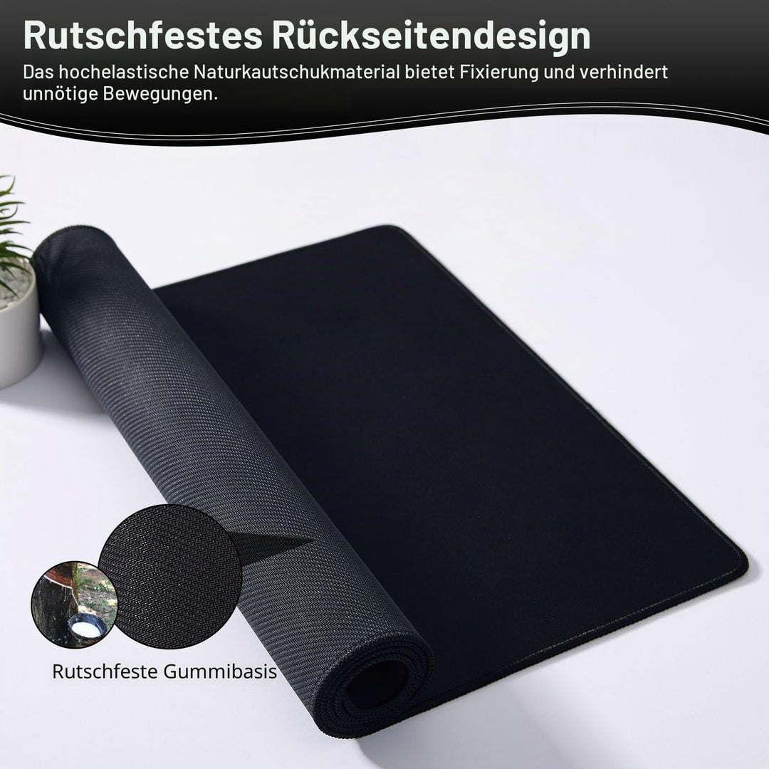 DOBAOJIA Mauspad Schwarz, Schreibtischunterlage Schwarz, Mauspad XXL 800 x 400mm, Mausunterlage Gros