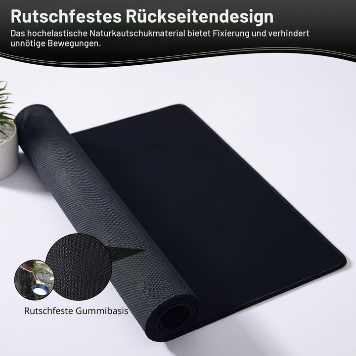 DOBAOJIA Mauspad Schwarz, Schreibtischunterlage Schwarz, Mauspad XXL 800 x 400mm, Mausunterlage Gros