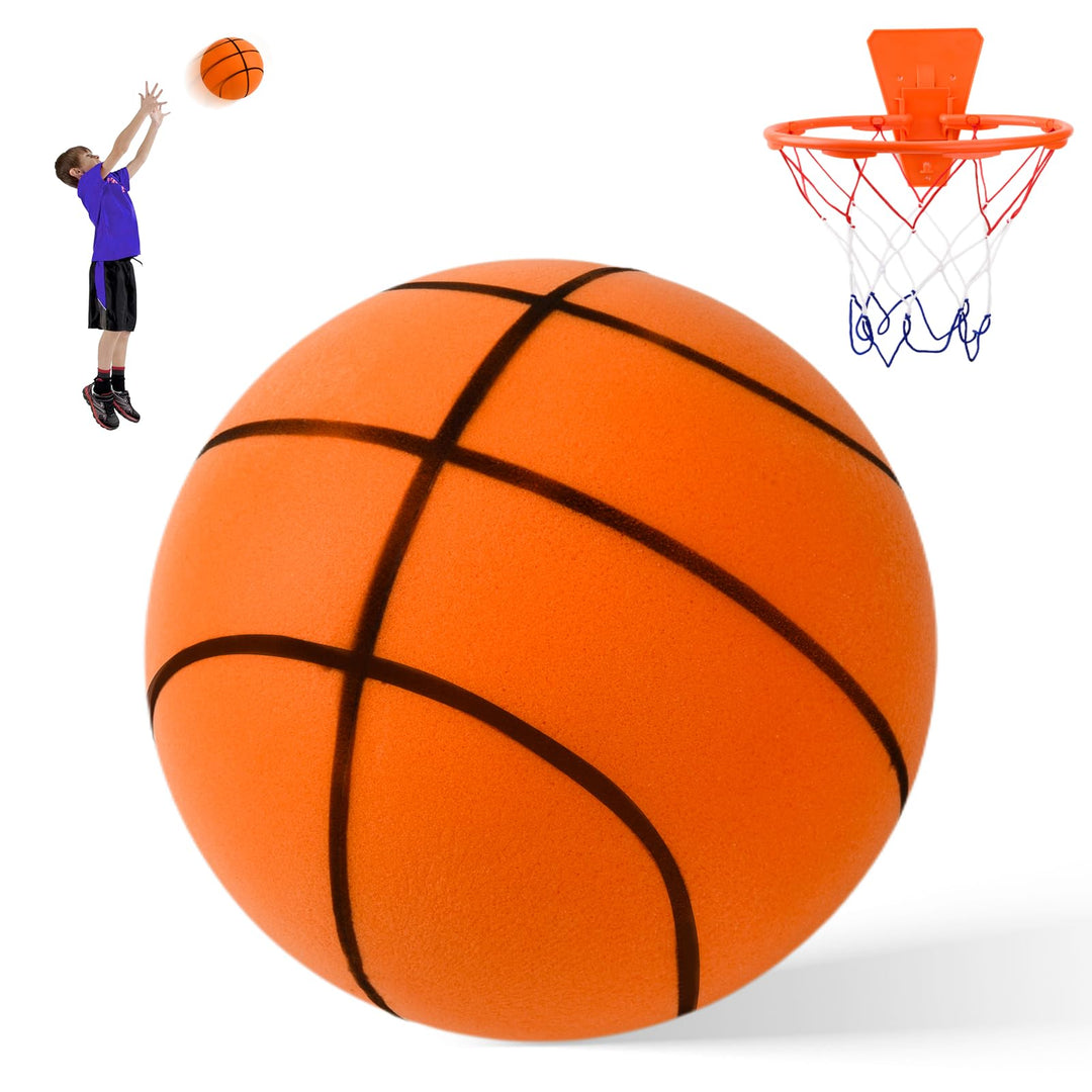 Lautloser Basketball, Silent Basketball Grösse 3 (18cm), Ball aus Schaumstoff mit hoher Dichte, Scha