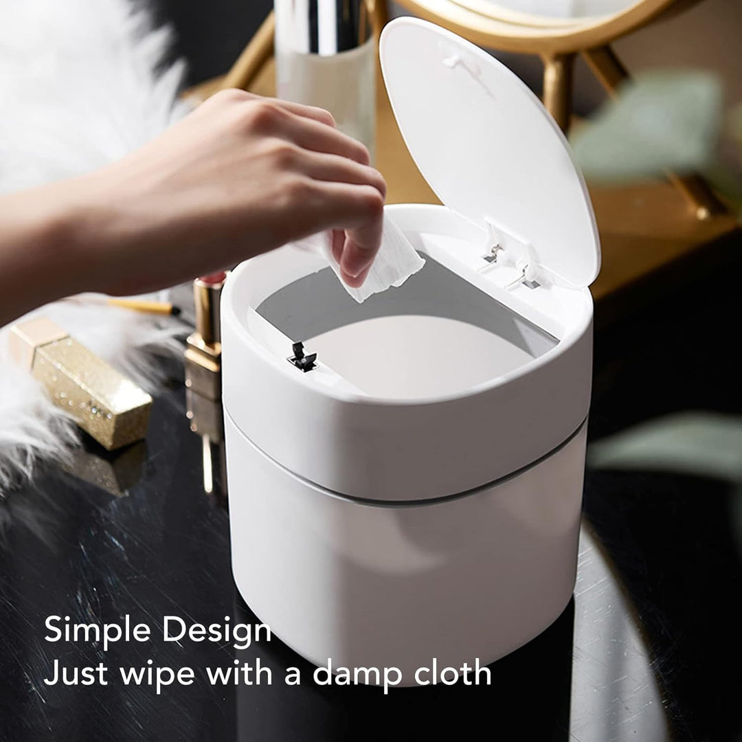 TOPINCN Mülleimer Papierkorb Mini Desktop Mülleimer Reinigungsdose mit Deckel Schuttaufbewahrung Kle