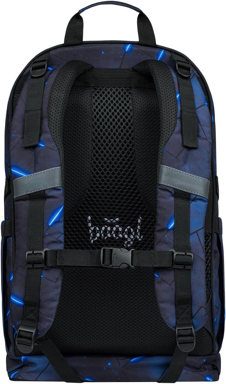 Baagl Schulrucksack Set Jungen 3 Teilig - Schultasche ab 3. Klasse - Grundschule Ranzen mit Brustgur