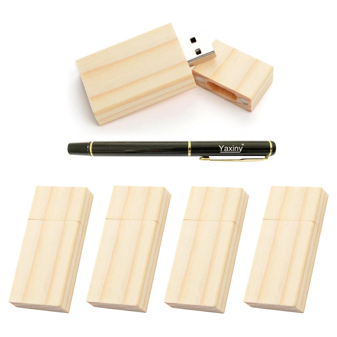 5-Pack 4GB USB Flash Drive Ahorn Holz 2.0 USB Flash Drive Memory Stick Datenspeicherung Pendrive Dis