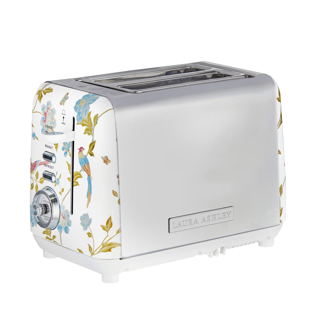 VQ Laura Ashley 2-Scheiben-Toaster mit einstellbaren Heiz-, Auftau- und Aufwärmmodi - Edelstahl Vint
